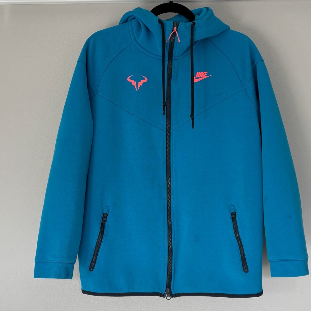 Nike Teal Full-Zip Hoodie with Pink Accents